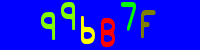 Blue Captcha Image