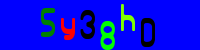 Blue Captcha Image