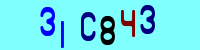 Blue Captcha Image