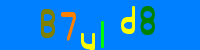 Blue Captcha Image
